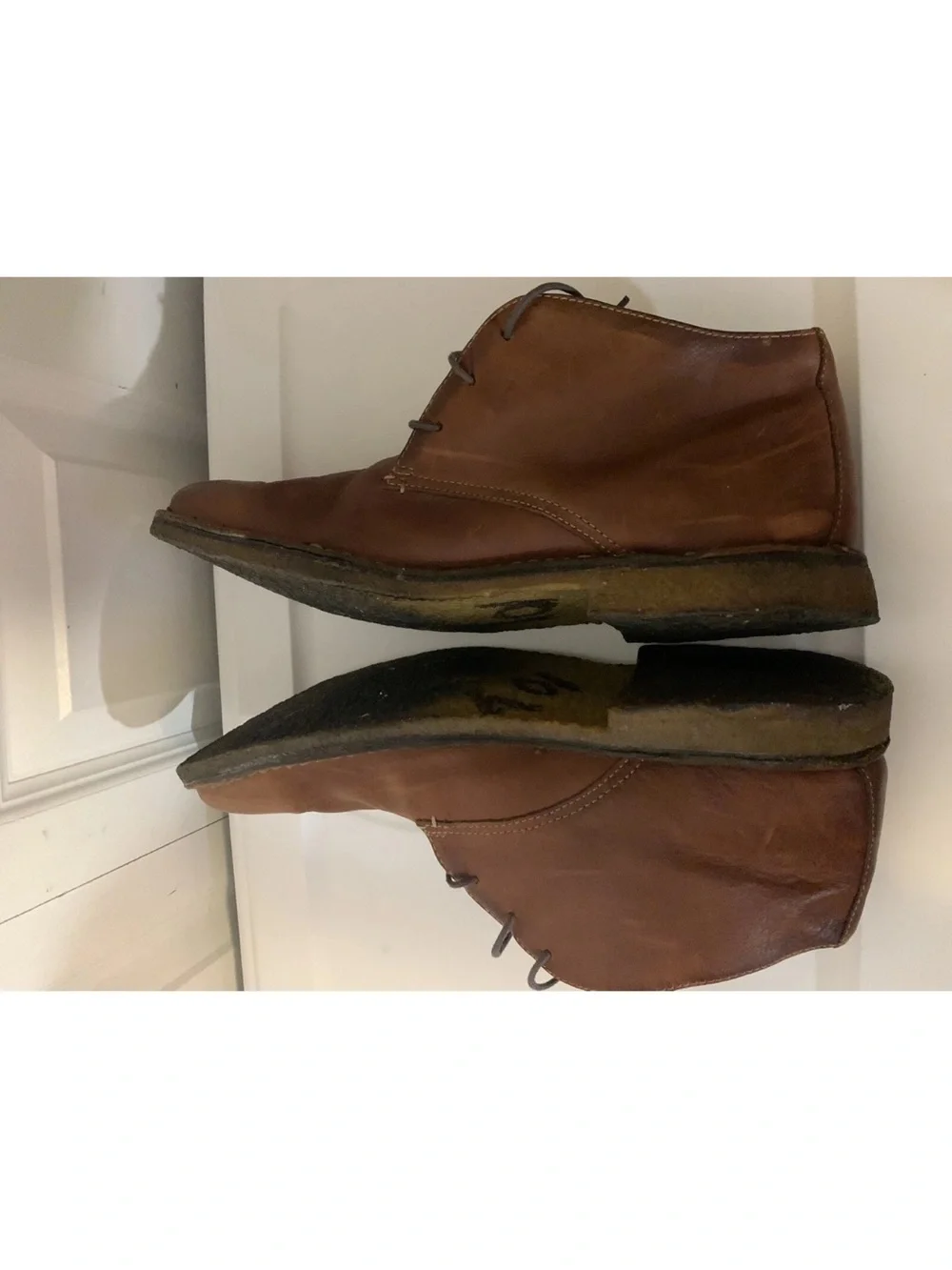 Johnston & Murphy Mens Sz 13M Red‎ Brown Leather Chukka Desert Boot Shoes
